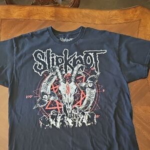 Slipknot Black Short Sleeve Graphic Tee - Goat Skull Design